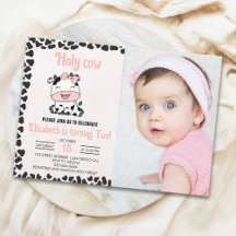Holy Cow, Cute cow birthday girl Photo