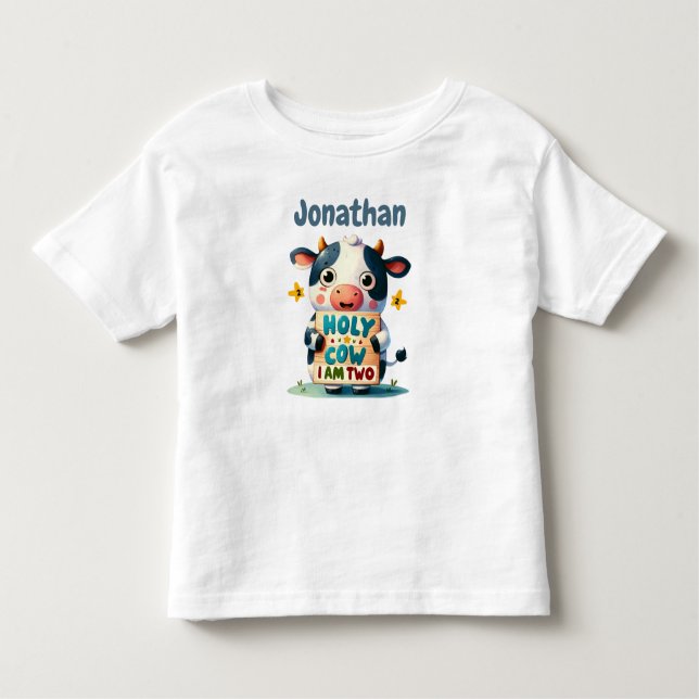 Holy Cow, I'm Two! T Shirt (Framsida)