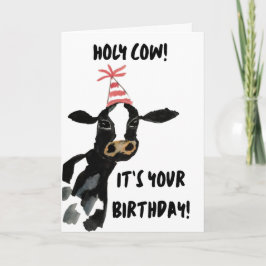 Holy Cow! It's Your Birthday Card Kort
