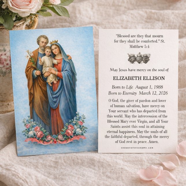 Holy Family Catholic Funeral Memorial Holy Card - Visitkort (Skapare uppladdad)