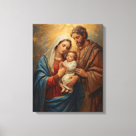 Holy Family Christmas Canvas Art For Peaceful Home