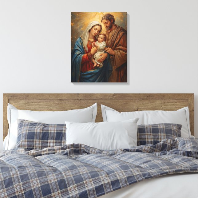 Holy Family Christmas Canvas Art For Peaceful Home (Insitu (sovrum))