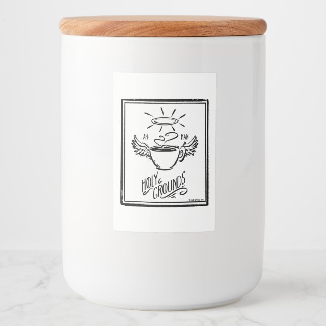 HOLY GROUNDS COFFEE MAT ETIKETT (Framsida)