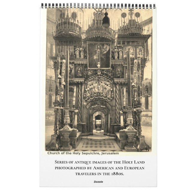 Holy Land Bible Christian Sites Church Family Kalender (Baksida)