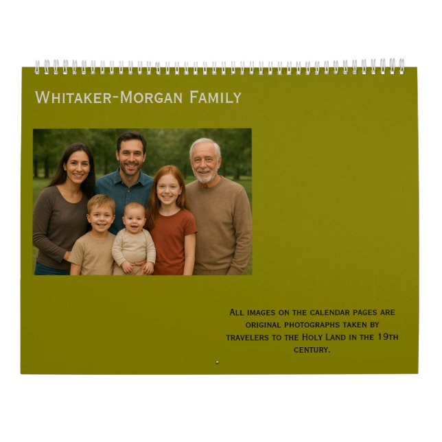 Holy Land Bible Scenes Christian Family Calendar Kalender (Baksida)