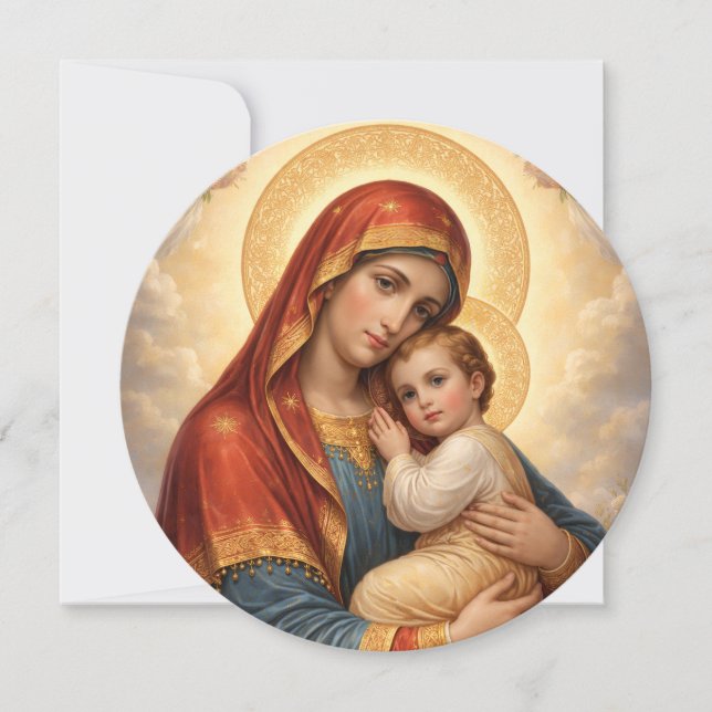 Holy Mother of God – Divine Love & Protection´11 Julkort (Framsida)