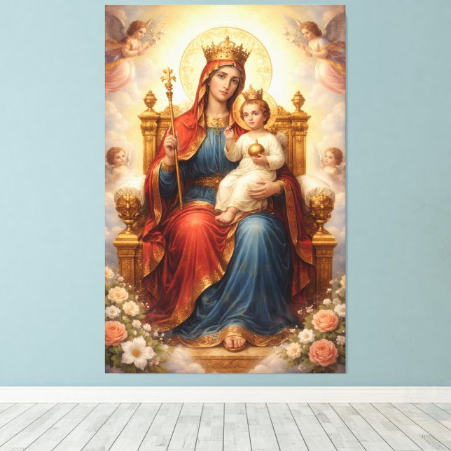 Holy Mother of God – Divine Love & Protection´12 Canvastryck (Insitu (trägolv))