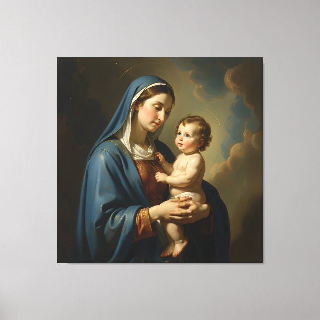 Holy Mother of God – Divine Love & Protection´4 Canvastryck (Framsida)