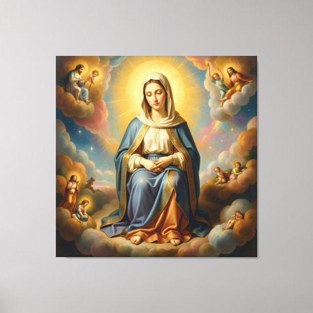 Holy Mother of God – Divine Love & Protection´7 Canvastryck (Framsida)