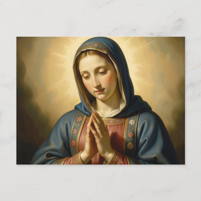Holy Mother of God – Divine Love & Protection Helg Vykort (Framsida)
