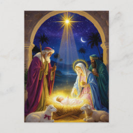 Holy Nativity Christmas Helg Vykort