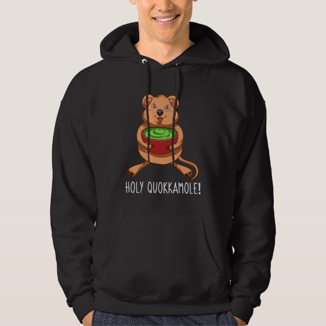 Holy Quokkamole Quokka Avocado  Guacamole Australi Hoodie (Framsida)