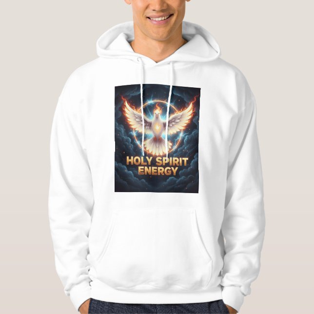  Holy Spirit Energy Christian Men’s T-Shirt  Hoodie (Framsida)