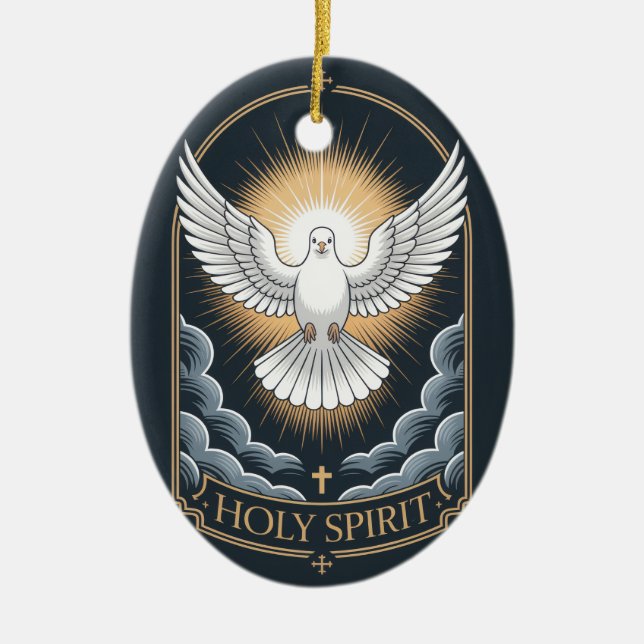 Holy Spirit Julgransprydnad Keramik (Framsidan)