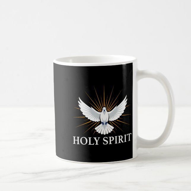 Holy Srit Dove Sritual Symbol Christian Bible Fait Kaffemugg (Höger)
