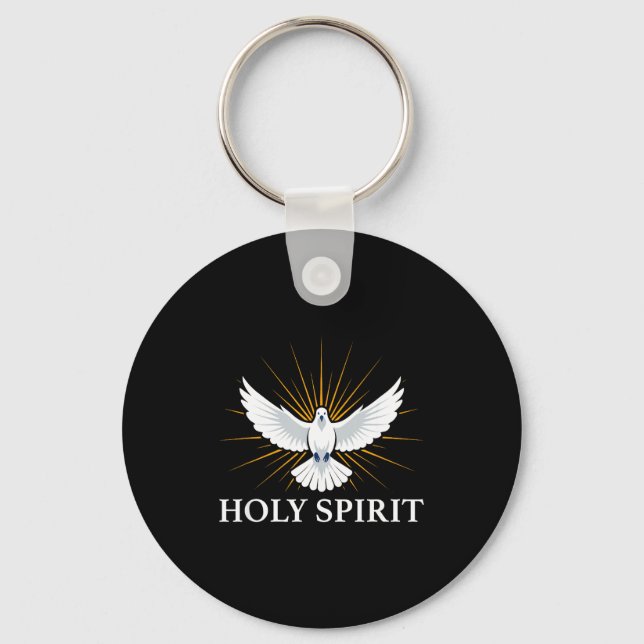 Holy Srit Dove Sritual Symbol Christian Bible Fait Nyckelring (Framsida)