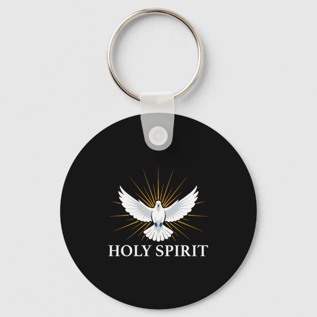 Holy Srit Dove Sritual Symbol Christian Bible Fait Nyckelring (Framsida)