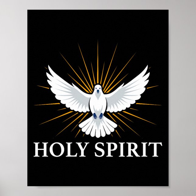 Holy Srit Dove Sritual Symbol Christian Bible Fait Poster (Framsidan)