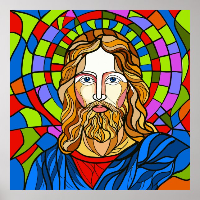 holy stained glass design procreate hand drawing  poster (Framsidan)