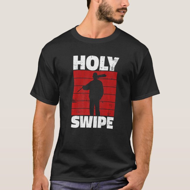 Holy Swipe Quote for a Janitor  T Shirt (Framsida)