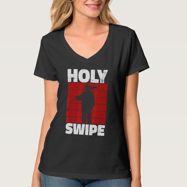 Holy Swipe Quote for a Janitor T Shirt (Framsida)