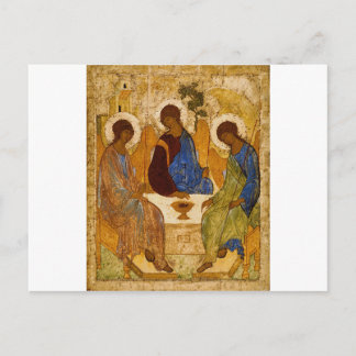 Holy Trinity Icon Rublev Byzantine Catholic Gift Vykort