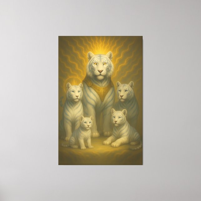 Holy White Tiger Emperor – Ascended Royal Family Canvastryck (Framsida)