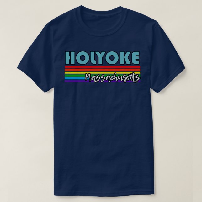Holyoke Massachusetts Pride Holyoke LGBT Gift LGB T Shirt (Design framsida)