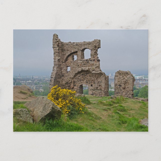Holyrood Park Chapel Ruins, Edinburgh, Skottland Vykort (Framsida)