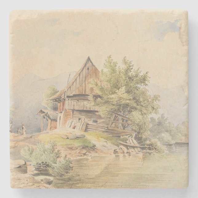 Holzhütte am See - Carl Lafite Stenunderlägg (Framsidan)