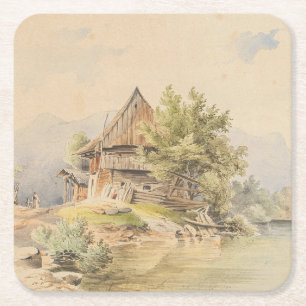 Holzhütte am See - Carl Lafite Underlägg Papper Kvadrat