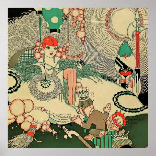 “Homage” 1927 Magasin Omslag av J Carlos Poster