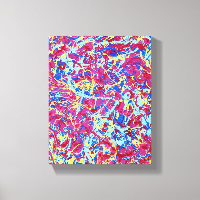 Homage à Pollock 1, levande målardroppkonst canvas (Framsida)