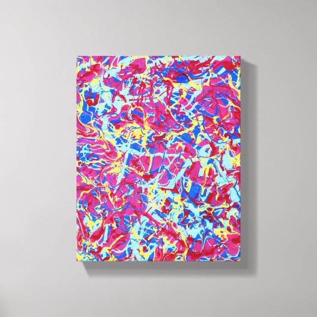 Homage à Pollock 1, levande målardroppkonst canvas (Framsida)