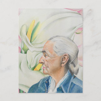 Homage to Georgia O'Keeffe Card Vykort