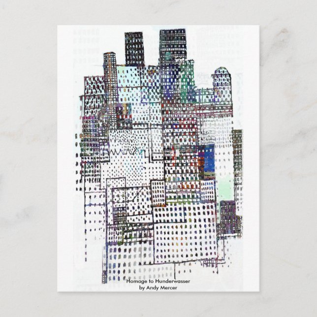 Homage to Hundertwasser Vykort (Framsida)