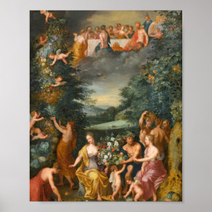 Homage to the Goddess Flora, en gudarnas fest Poster