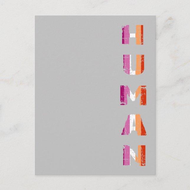 Homan vertical | Lesbian Pride Postkarte Vykort (Framsida)