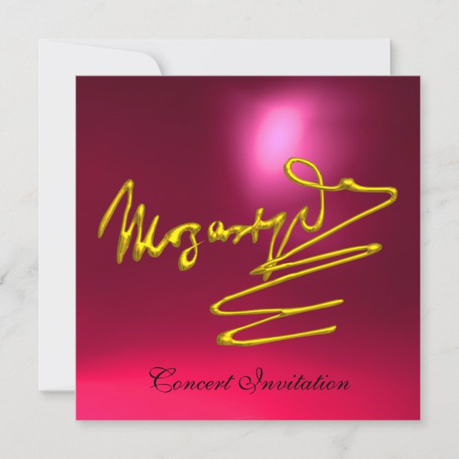 HOMAT MOZART, GULD RED ROSA FART INBJUDNINGAR (Framsida)