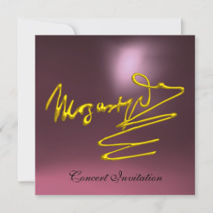 HOMAT MOZART, LILA FÖR GULD ROSA INBJUDNINGAR
