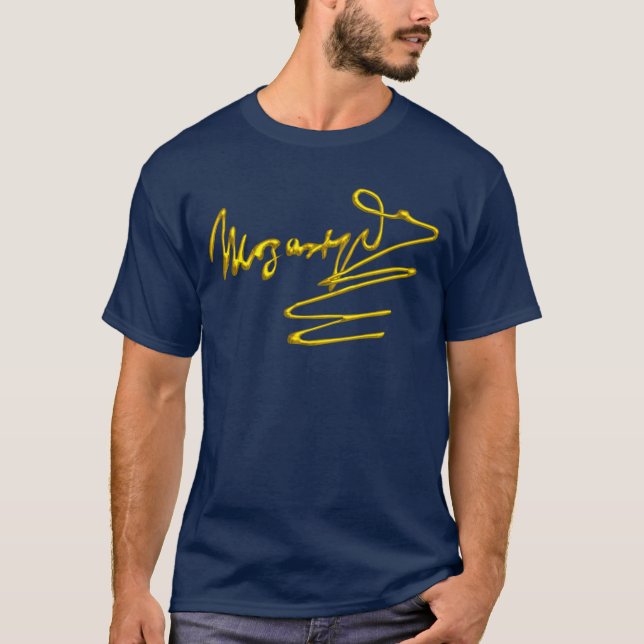 HOMAT TO MOZART/3D Guld Namnteckning T Shirt (Framsida)