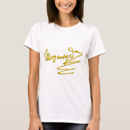 HOMAT TO MOZART/3D Guld Namnteckning Tee