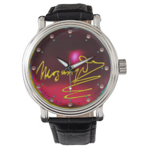 HOMAT TO MOZART,RED BURGUNDY GEMSTONE ARMBANDSUR