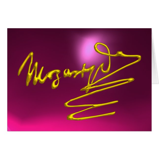 HOMAT TO MOZART, Rosa Amethyst Hälsningskort (Framsidan Horizontal)