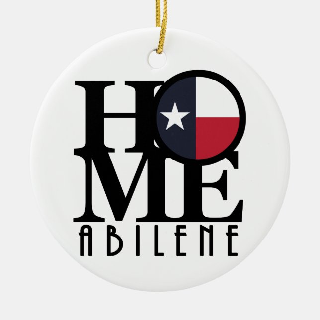 HOME Abilene Texas Julgransprydnad Keramik (Framsidan)