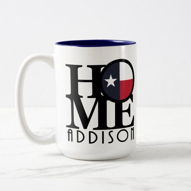 HOME Addison Texas 15oz Två-Tonad Mugg (Vänster)