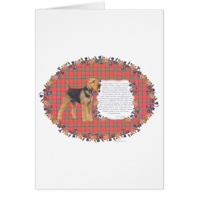 Home Airedale - Welsh - Lakeland Hälsningskort (Framsidan)