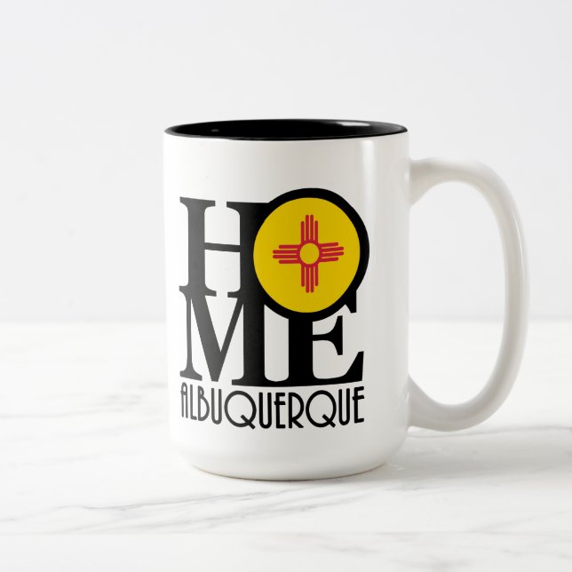 HOME Albuquerque NM 15oz Två-Tonad Mugg (Höger)