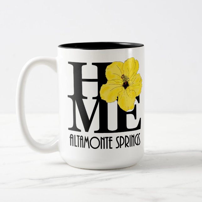 HOME Altamonte Vår Gult Hibiscus 15oz Två-Tonad Mugg (Vänster)
