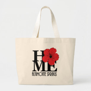 HOME Altamonte Vår Red Hibiscus Jumbo Tygkasse